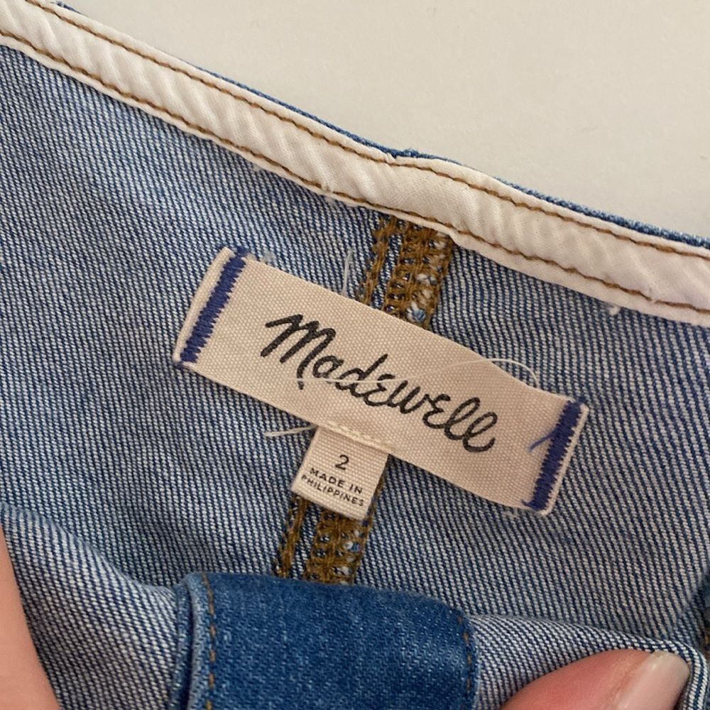 Madewell Denim Bayview Tiered Midi Dress Size 2 - Picture 14 of 16